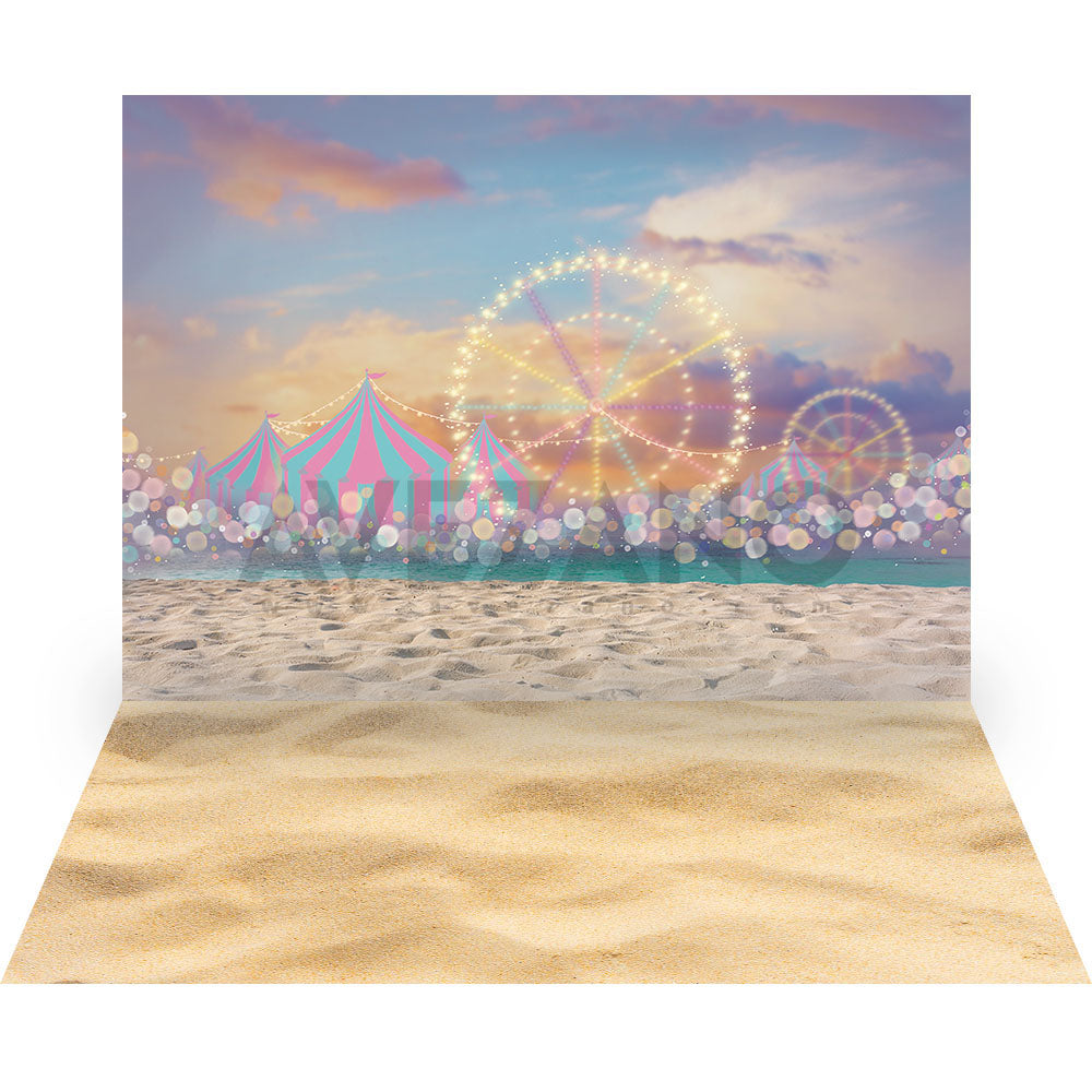 Avezano Summer Dream Ferris Wheel 2 pcs Set Backdrop-AVEZANO